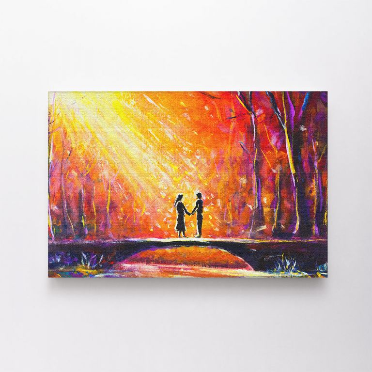 clean-landscape__canvas-01144-lovers-on-bridge-in-woods-at-night