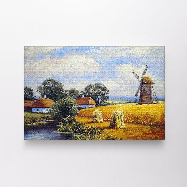 clean-landscape__canvas-01776-mill-wheat-field-village