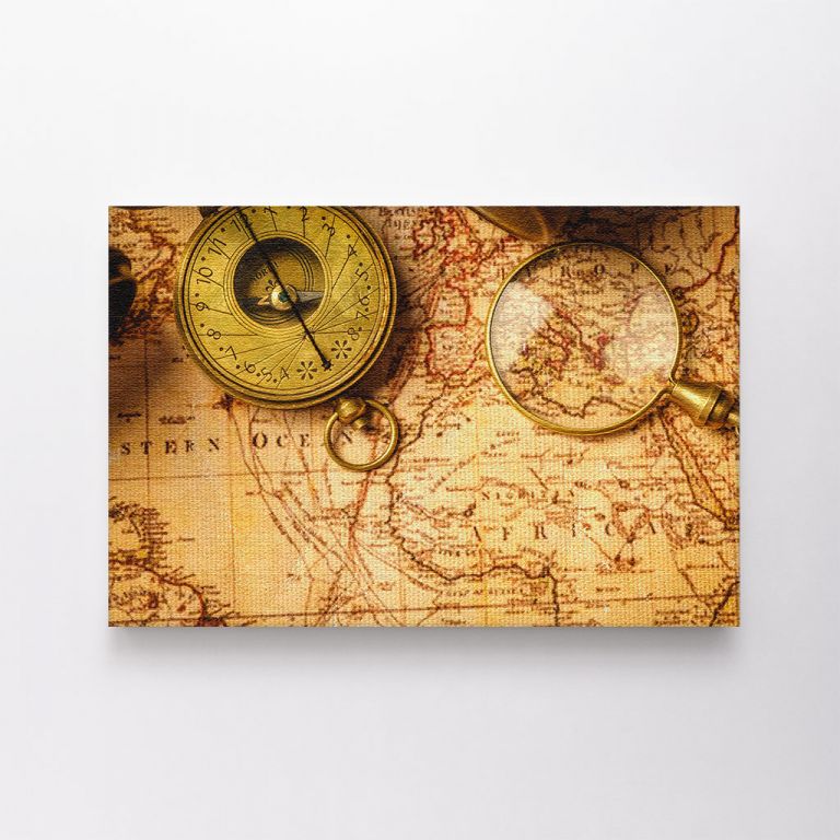 clean-landscape__canvas-02001-vintage-retro-compass-and-spyglass-on-ancient-world-map