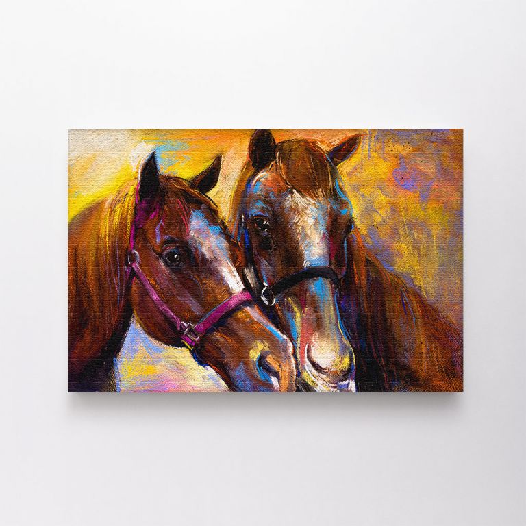 clean-landscape__canvas-03585-original-pastel-painting-on-cardboard-horses