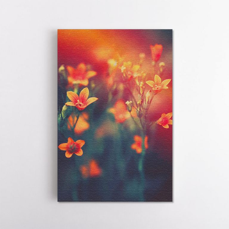 clean-portrait__canvas-11502-beautiful-bell-flowers-nature-evening-sunset