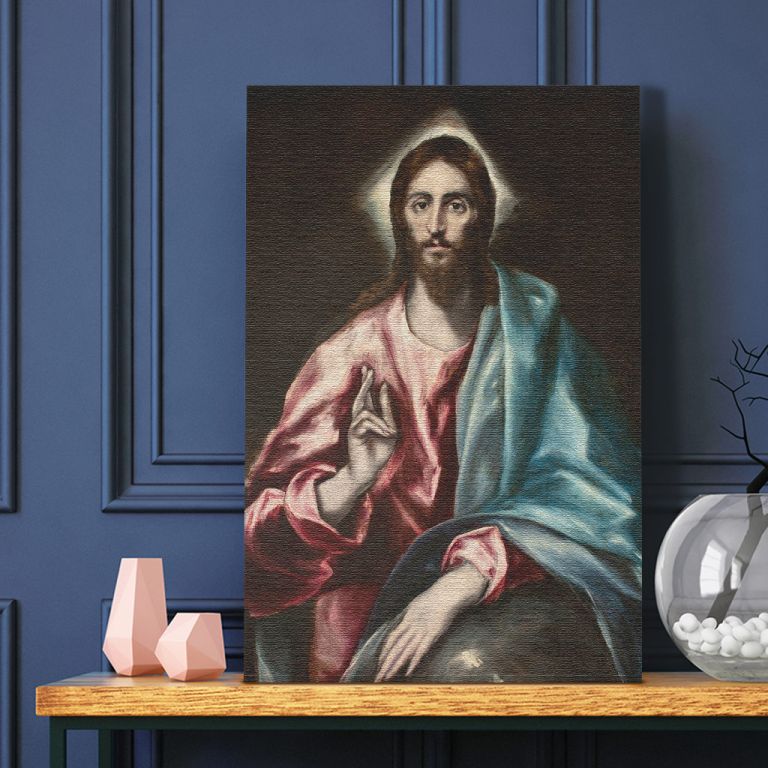 pinakas-se-kamva-kathetos-saloni-a2-10052-el-greco-christ-as-saviour