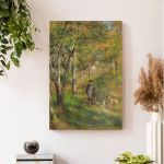 pinakas-se-kamva-kathetos-saloni-k-10126-renoir-man-with-dogs-in-the-forest