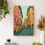 pinakas-se-kamva-kathetos-saloni-k-11059-italian-small-street-in-florence