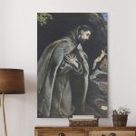 pinakas-se-kamva-kathetos-saloni-s-10058-el-greco-st-francis-in-pray