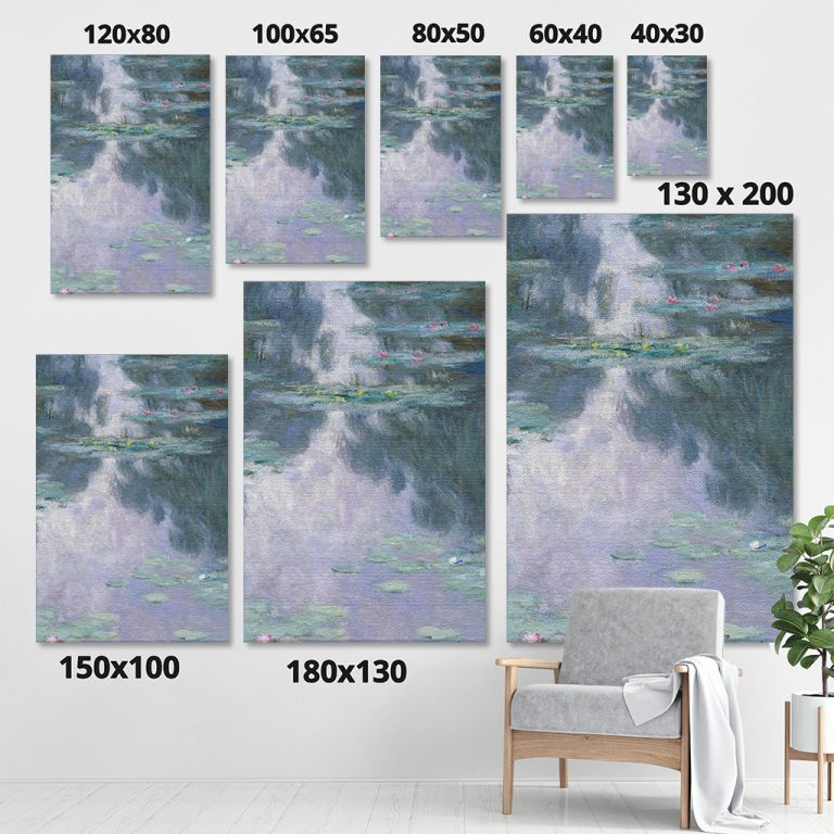 pinakas-se-kamva-kathetos-saloni-sizes-10018-claude-monet-water-lillies-nympheas