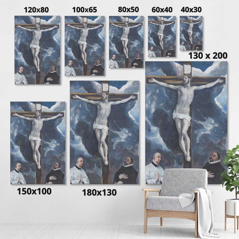 pinakas-se-kamva-kathetos-saloni-sizes-10050-el-greco-le-christ-en-croix