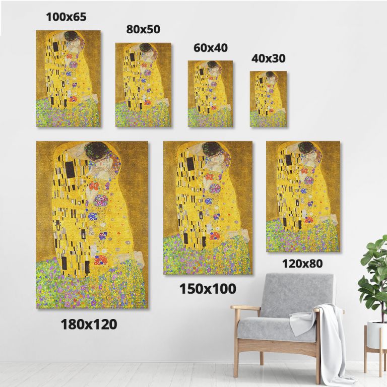 pinakas-se-kamva-kathetos-saloni-sizes-10098-gustav-klimt-the-kiss