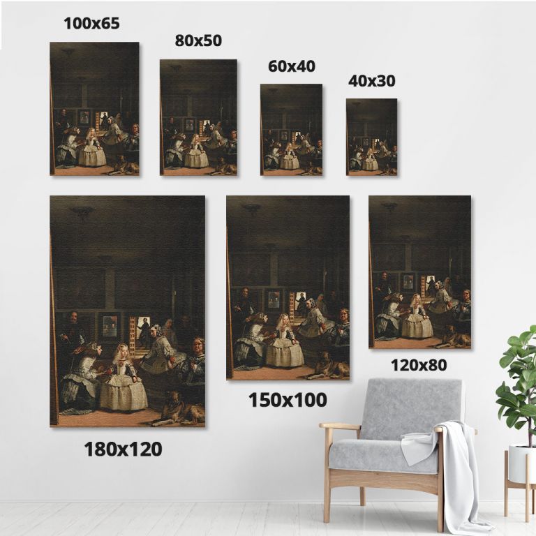 pinakas-se-kamva-kathetos-saloni-sizes-10205-velazquez-diego-las-meninas