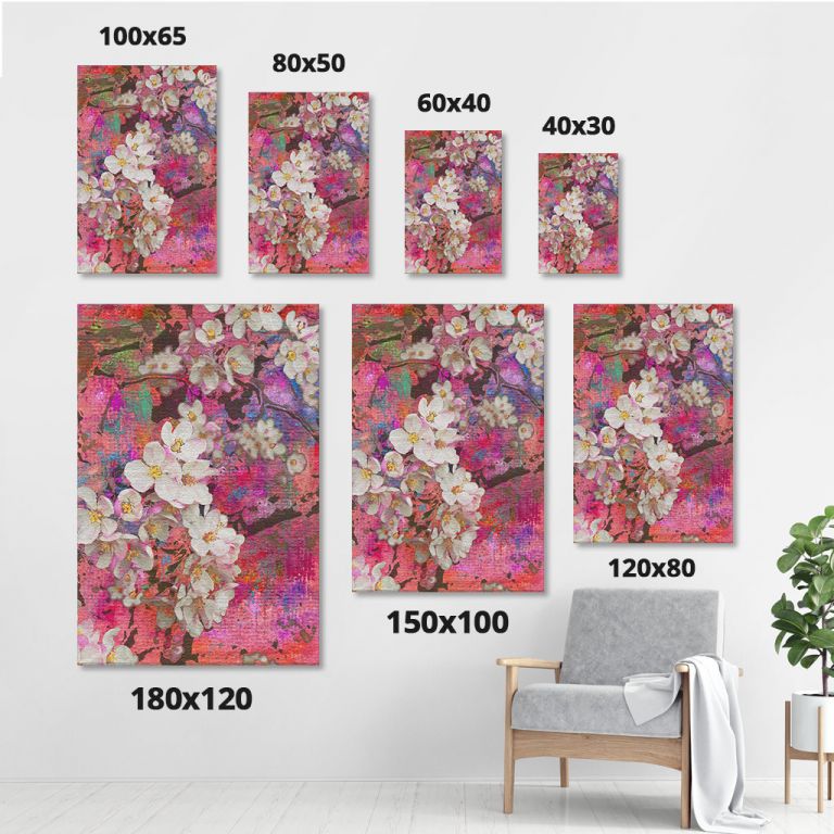 pinakas-se-kamva-kathetos-saloni-sizes-11045-blossoming-apple-tree