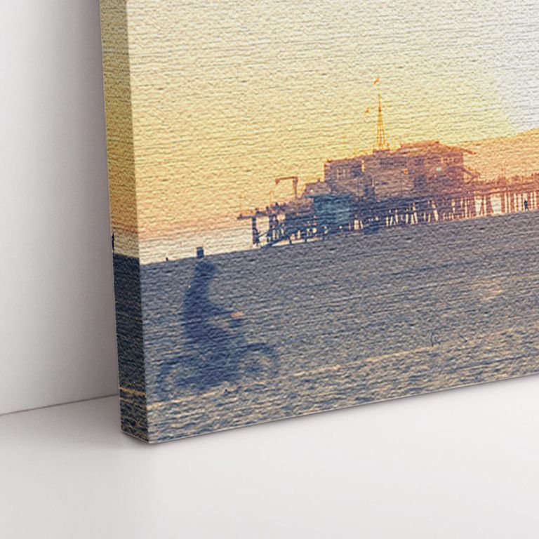 pinakas-se-kamva-orizontios-3d-zoom-01293-santa-monica-pier-and-beach-at-sunset