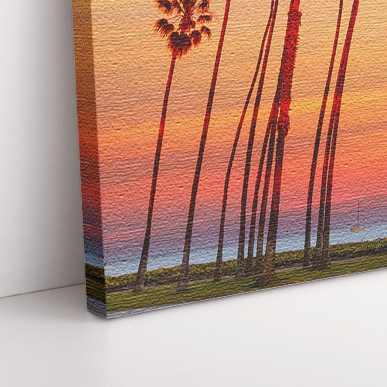 pinakas-se-kamva-orizontios-3d-zoom-01576-california-sunset-palm-tree-rows-santa