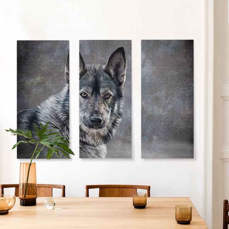 pinakas-se-kamva-orizontios-kouzina-b-03543-drawing-mixed-breed-dog-wolf-on