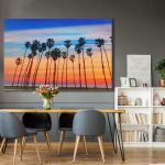 pinakas-se-kamva-orizontios-kouzina-c-01576-california-sunset-palm-tree-rows-santa