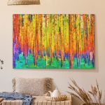 pinakas-se-kamva-orizontios-kouzina-e-01036-colorful-fairy-forest-psychedelic-art-oil-painting