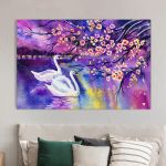 pinakas-se-kamva-orizontios-krevatokamara-f-03608-spring-landscape-blossoming-sakura-swans-swimming-1424459273