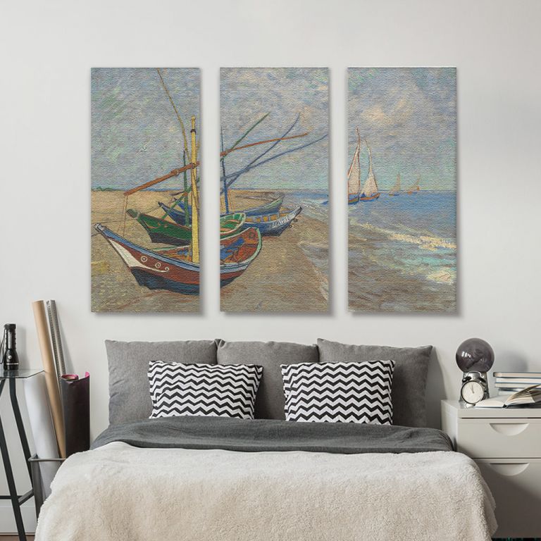 pinakas-se-kamva-orizontios-krevatokamara-o-00126-van-gogh-fishing-boats-on-the-beach