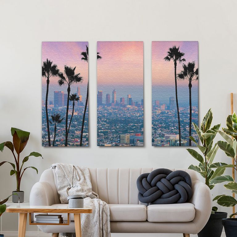 pinakas-se-kamva-orizontios-saloni-b–101561-beautiful-sunset-los-angeles-downtown-skyline