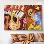 pinakas-se-kamva-orizontios-saloni-d-02501-abstract-jazz-music-oil-painting-sax-piano