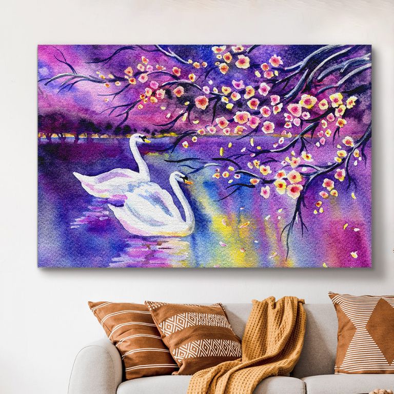 pinakas-se-kamva-orizontios-saloni-d-03608-spring-landscape-blossoming-sakura-swans-swimming-1424459273