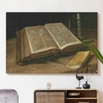 pinakas-se-kamva-orizontios-saloni-e-00131-van-gogh-still-life-with-open-bible