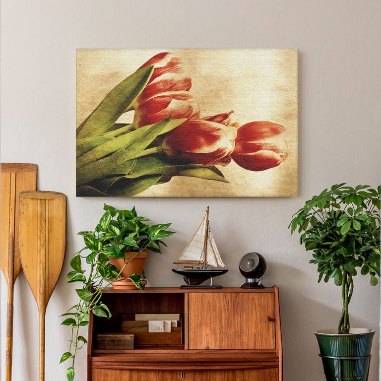 pinakas-se-kamva-orizontios-saloni-j-01134-vintage-tulips