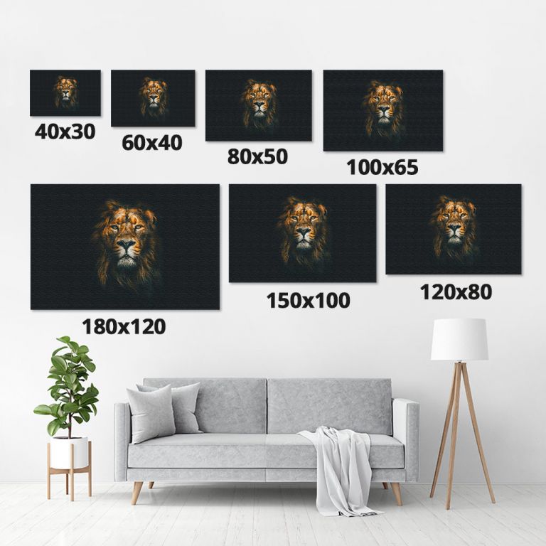 pinakas-se-kamva-orizontios-saloni-m-03595-portrait-beautiful-lion-dark