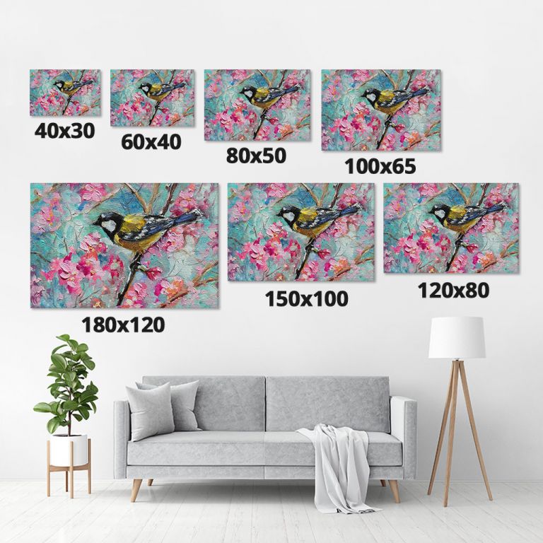 pinakas-se-kamva-orizontios-saloni-m-03617-titmouse-spring-blooming-cherry-orchard-flowers-1357946384