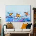 pinakas-se-kamva-orizontios-saloni-p-01066-acrylic-painting-of-bird-and-spring-flower