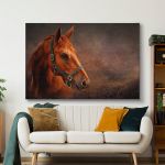 pinakas-se-kamva-orizontios-saloni-p-03544-drawing-red-horse-portrait-oil-painting