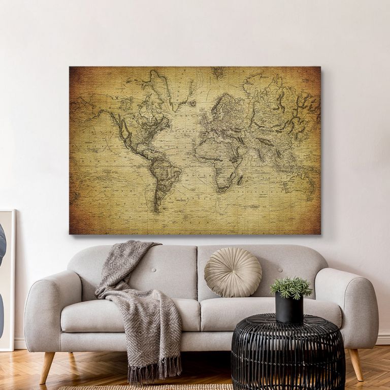 pinakas-se-kamva-orizontios-saloni-r-02002-vintage-map-of-the-world-1814