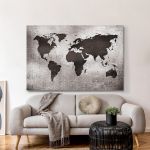 pinakas-se-kamva-orizontios-saloni-r-02020-grunge-map-of-the-world-over-metal-texture