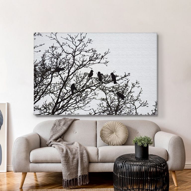 pinakas-se-kamva-orizontios-saloni-r-03605-silhouettes-crows-birds-on-bare-tree