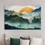 pinakas-se-kamva-orizontios-krevatokamara-f-05513-green-golden-mountains-by-sunset