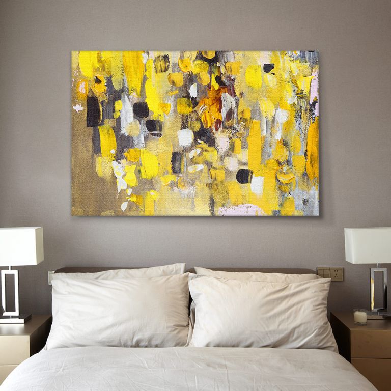 pinakas-se-kamva-orizontios-krevatokamara-g-01353-abstract-painting-yellow-colors-hand-painted