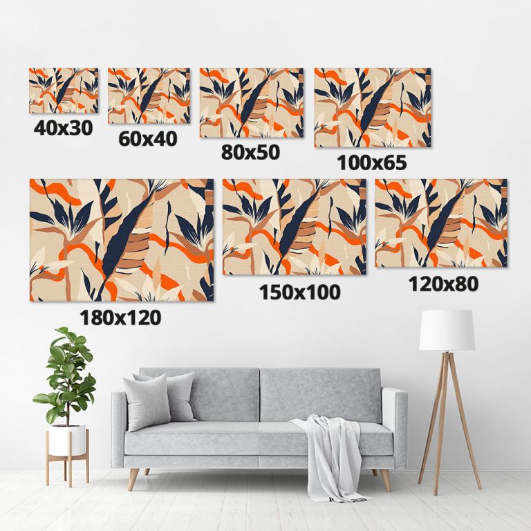 pinakas-se-kamva-orizontios-saloni-m-06524-modern-exotic-jungle-plants-illustration-pattern