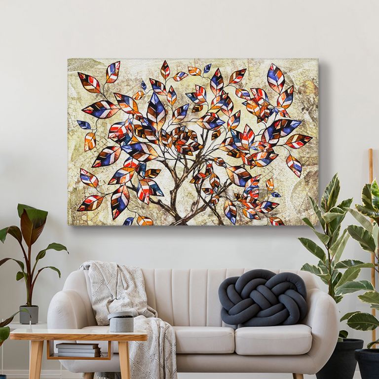 pinakas-se-kamva-orizontios-saloni-q-06526-oil-painting-on-canvas-stylized-tree