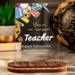 Επιτραπέζιο Φωτιστικό Led, Δώρο για Δάσκαλο, Awesome Teacher